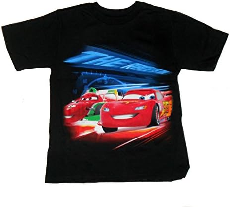 Disney Store Big Boys Cars 2 Lightning McQueen and Francesco Tee (MD 7/8)