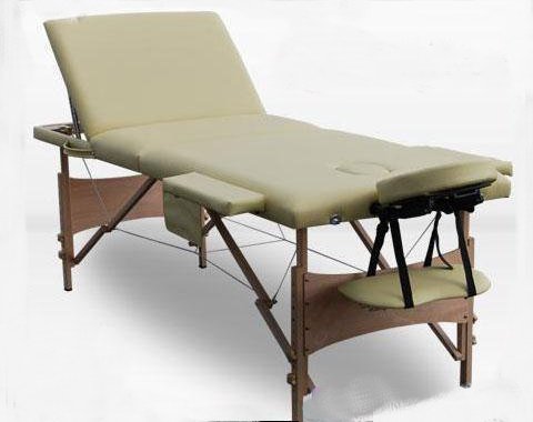 HealthLine® 3 Fold Spa Portable Massage Table Bed Sand