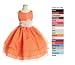 Brooklyn Flower Girl, Pageant or Party Dress in Orange in Organza