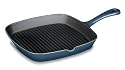 Cuisinart Chef's Classic Enameled Cast Iron 9-1/4-Inch Square Grill Pan, Provencal Blue