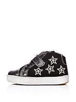 BILLOWY Zapatos Abotinados Velcro Y Elástico (Negro)