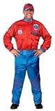Red and Blue Junior Champion Car Racing Suit  with Embroidered Cap, Size Adult Small