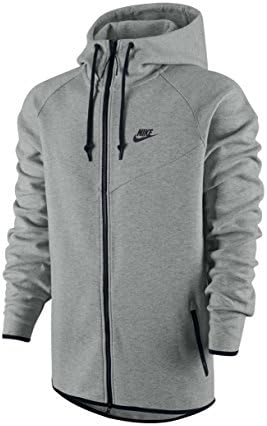 Nike Mens Tech Fleece Windrunner Full Zip Hoodie Sweatshirt Grey Medium