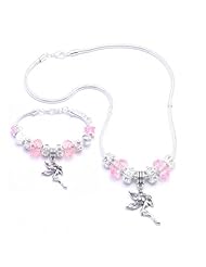 Fairy Charm Bracelet and Necklace Gift Set Girls Pandora Style