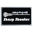 Sharpshooter Lacrosse Aluminum Room Sign