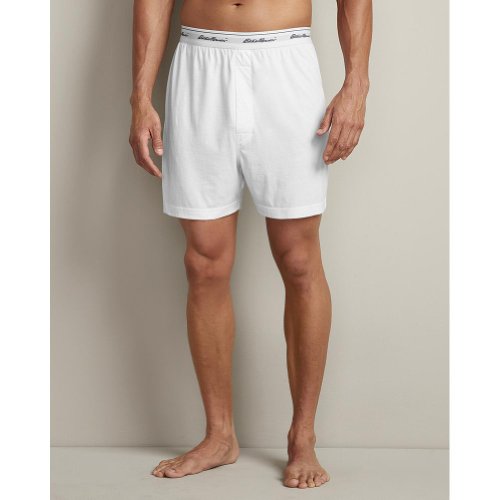 Eddie Bauer Mens Knit Boxers, White Xl 14.95