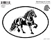 Friesian Horse Oval Decal