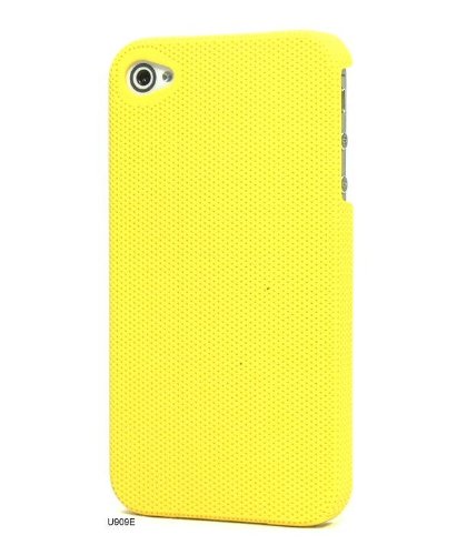 Basicase ™ Yellow Candy Series Matte Protective Anti-Skidding Slim Fit Hard Plastic Bumper Cover Case Skin Shell for Apple iPhone 4 U909E with Special Free Gift by Bydico ™