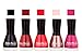 Fashion Bar Nail Polish in Black ,Cherry , Bright Redish ,shimmer Light Pink, Voilet Pink Shades RS.279.00