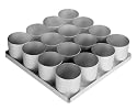 Alan Silverwood 16 piece Round Multi Mini Cake Pan Set 7.5cm Diameter