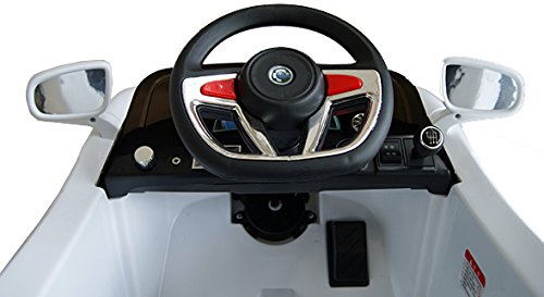Roadster mit 2x Motoren mp3 LED Elektro Kinderauto Kinder Auto Elektroauto Elektrofahrzeug (weiss) - 4