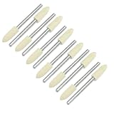 uxcell 軸付き砥石　ダイヤモンドバー　研磨ビット　研削仕上げ用　5mm直径のヘッド　金属シャンク　12本入り