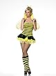 Sexy 4Pc Queen Bumble Bee Halloween Costume