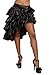 Dreamgirl Women's Ruffled Skirt, Black, Medium