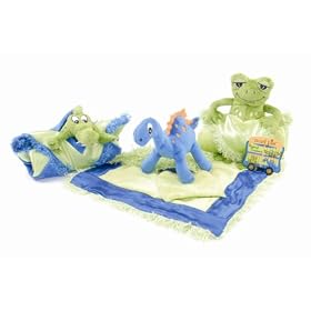 Mud Pie Baby Animal Crackers Frog Woobie with Rattle