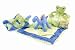Mud Pie Baby Animal Crackers Frog Woobie with Rattle