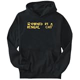 Hoodie Mens Black  OWNED BY a BengalÂ   Cats