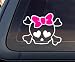 Skull with PINK Bow Car Decal / Sticker