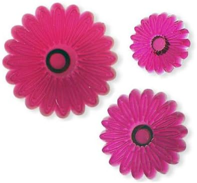 JEM Multi Petal Daisy Gerbera Fondant Cutters for Cake Decorating, Small Size, Set of 3
