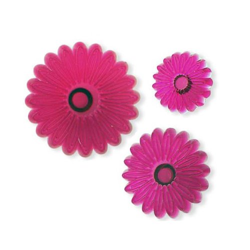 JEM Multi Petal Daisy Gerbera Fondant Cutters for Cake Decorating, Small Size, Set of 3