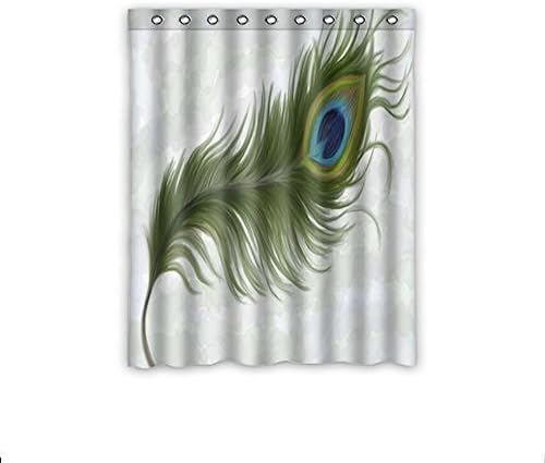 Tall Switch Custom One Piece Peacock Feather window Curtains/drape/panels/treatment Polyter Fabric Bedroom Decor 52"W x 84"L