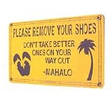 Seaweed Surf Co. Please Remove Your Shoes Sign YELLOW One Size