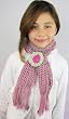 Handmade Ultra Lightweight Acrylic Scarf - Cinnamon Pink for Girls (100% Knitted By Hand)