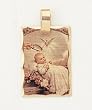 14 Kt Gold Layered Medal - Baptism - Rectangle - Hand Made - Ready for Engraving - Individually Boxed