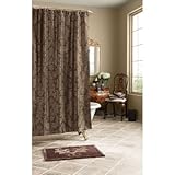Croscill Argosy Shower Curtain, 72-Inch by 72-Inch, Mocha