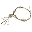 Onyx Colored MultriStrand Baked Glass Pendant Collar Necklace