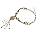 Jewelry : Onyx Colored MultriStrand Baked Glass Pendant Collar Necklace