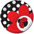 Creative Converting Ladybug Fancy Round Dessert Plates, 8-Count