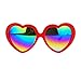 Womens Mirrored Rusta Mirror Lens Plastic Frame Heart Shape Sunglasses (Red)