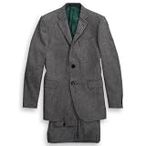 black/white herringbone suit