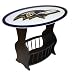 Baltimore Ravens Wood End Table With Glass Cover