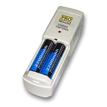 NEW & IMPROVED Pro Series Compact Battery Charger can charge 4 AA or 4 AAA nimh or Nicad batteries w/ 4 Premium 2700 MAH rechargeable nimh batteries & Designer MousePad