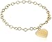 Amazon Collection 14k Yellow Gold Heart Charm Bracelet, 7.5