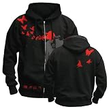 Zoom Produkt-Bild: Universal Music Shirts 30 Seconds To Mars - Butterfly Headshot 0914260 Unisex - Erwachsene Sweatshirts, Gr. 40/42 (L), Schwarz (schwarz)