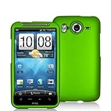 Neon Green Rubberized Snap-On Hard Skin Case Cover for HTC Inspire 4G Phone ....