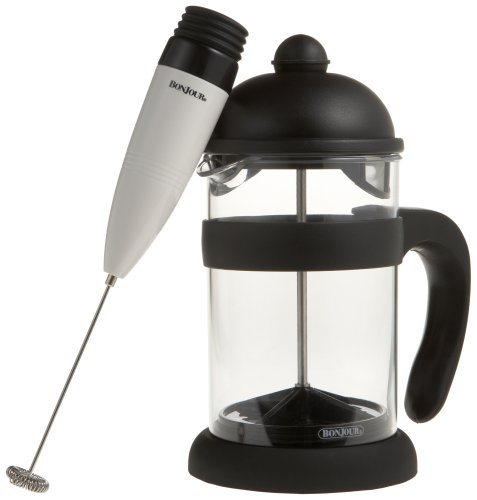 Bonjour Hugo 2-Piece Coffee Press and Frother Set