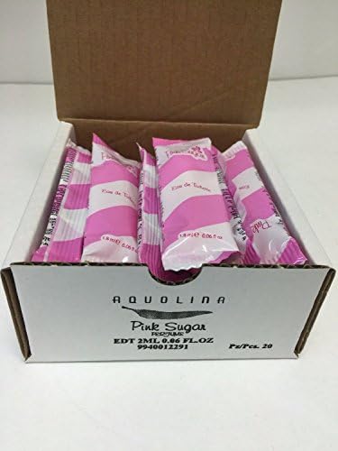 BIGFUNTOYS, Pink Sugar for Women by AQUOLINA EDT Vial Splash 0.06 oz Lot of 20 Vials