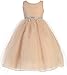 AkiDress Yoryu Ruched Round Neck Chiffon Flower Girl Dress for Little Girl
