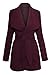 Women's Drape Open Front Waterfall Belted Wrap Coat Jacket