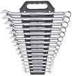15 pc. SAE Long Pattern Combination Non-Ratcheting Wrench Set