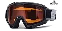 BLOC Ski Snowboarding Phantom Shiney Black Goggles Golden Eye