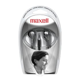 Maxell 190568S Stereo Line Ear Buds (Silver)