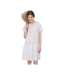 Checkered Print Cotton Spring Summer  Dress