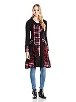 Peace & Love Abrigo (Negro / Rojo)