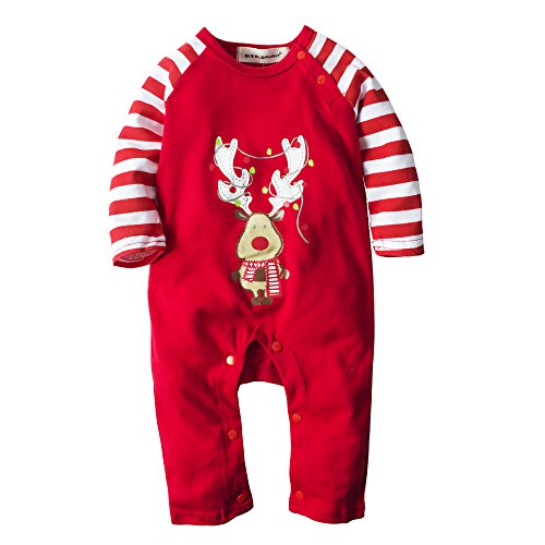 Big Elephant Baby Boys 1 Piece Christmas Cute Long Sleeve Romper Jumpsuit H20 3-6 Months Red