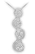 14K White Gold Diamond Pendant - 0.50 Ct.